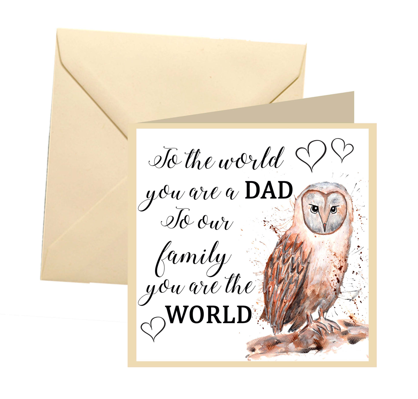 Dad owl birthday card