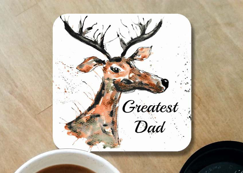 Dad stag coaster