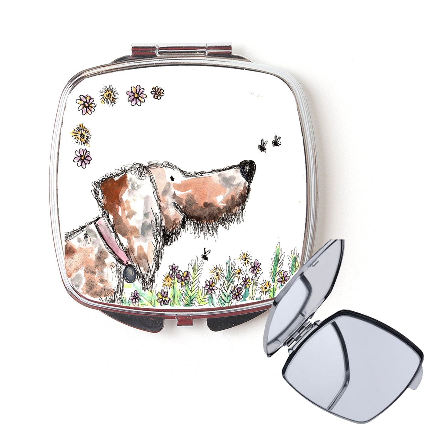 Dexter dog compact mirror