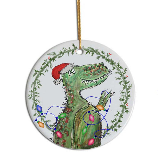 Dinosaur Christmas tree decoration
