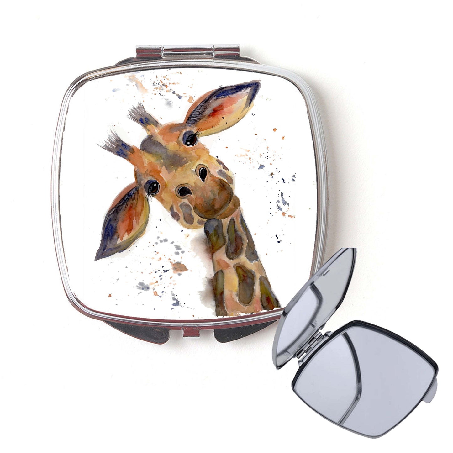 Dotty giraffe compact mirror