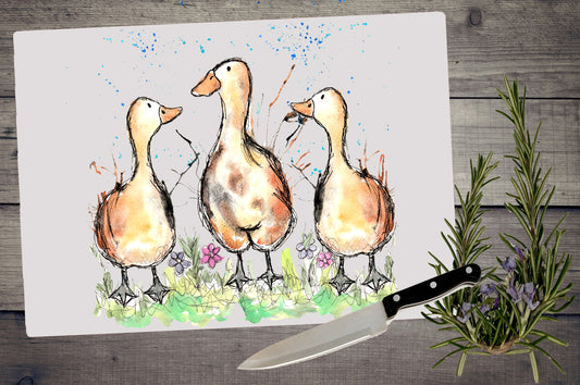 Ducks chopping board / Worktop saver