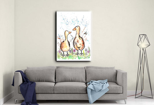 Ducks canvas- Ready to hang