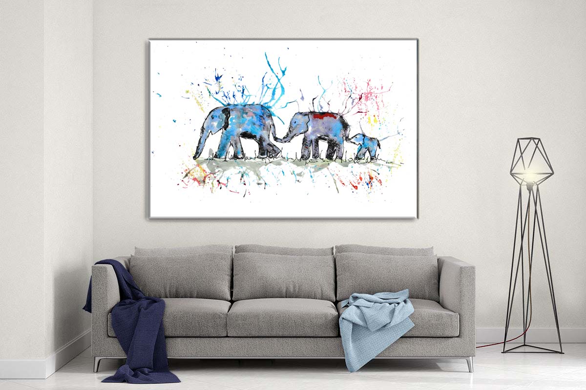 Elephant row canvas- Ready to hang