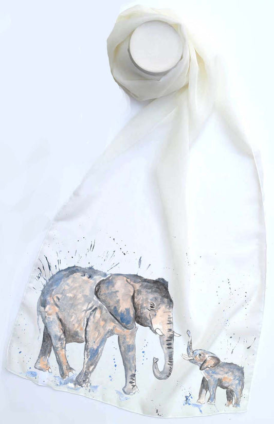 Elephant family scarf