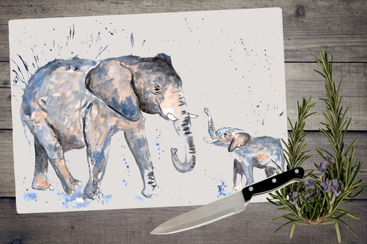 Elephant family chopping board / Worktop saver