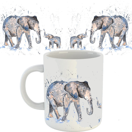 Elephant family mug