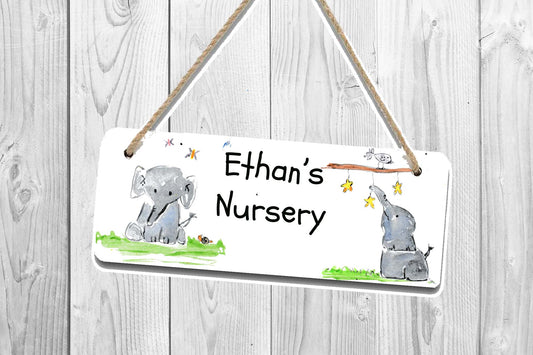 Elephant baby Door / Name plaque