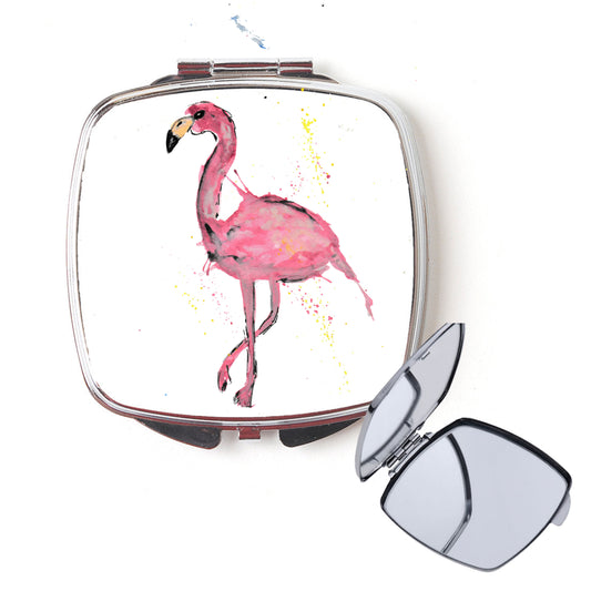 Flamingo compact mirror