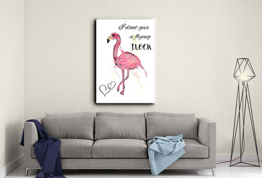 Flamingo quote canvas- Ready to hang