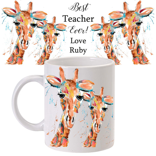 Teacher giraffe mug