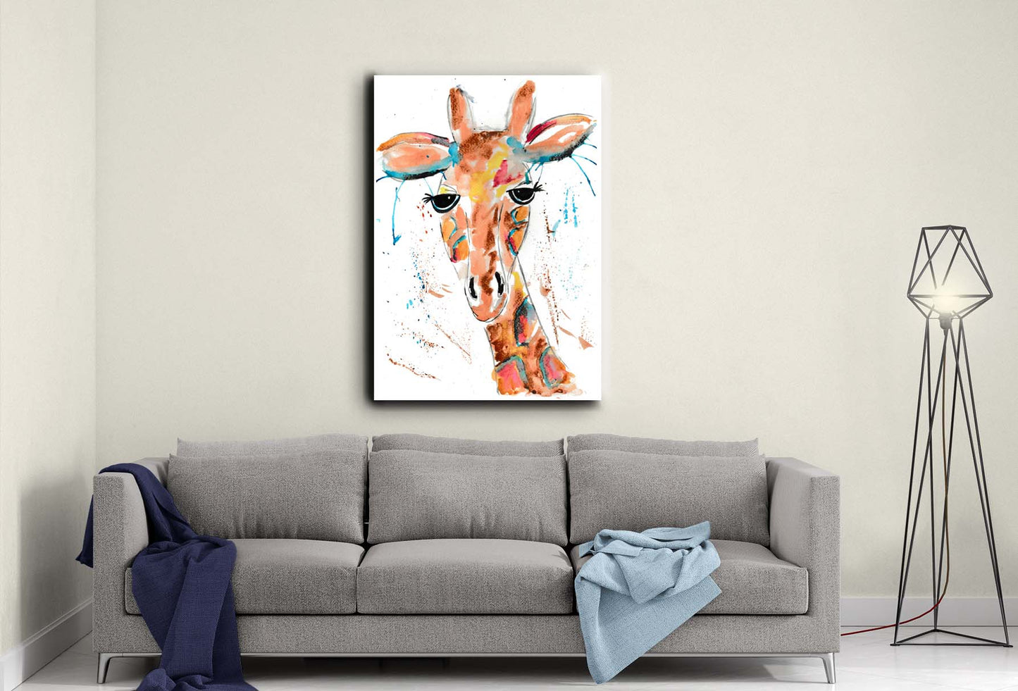 Florence giraffe canvas- Ready to hang