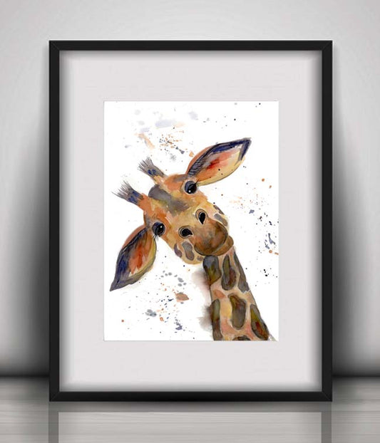 Giraffe 'Dotty' fine art print