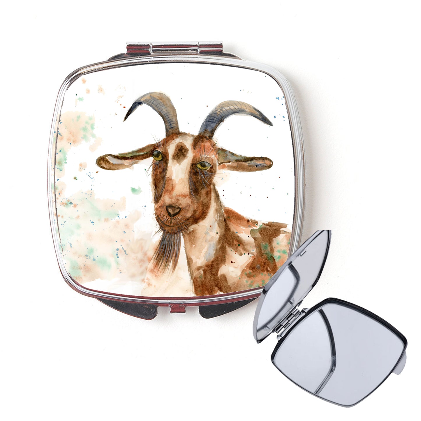 Goat compact mirror