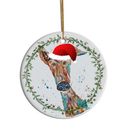 Greyhound Christmas tree decoration