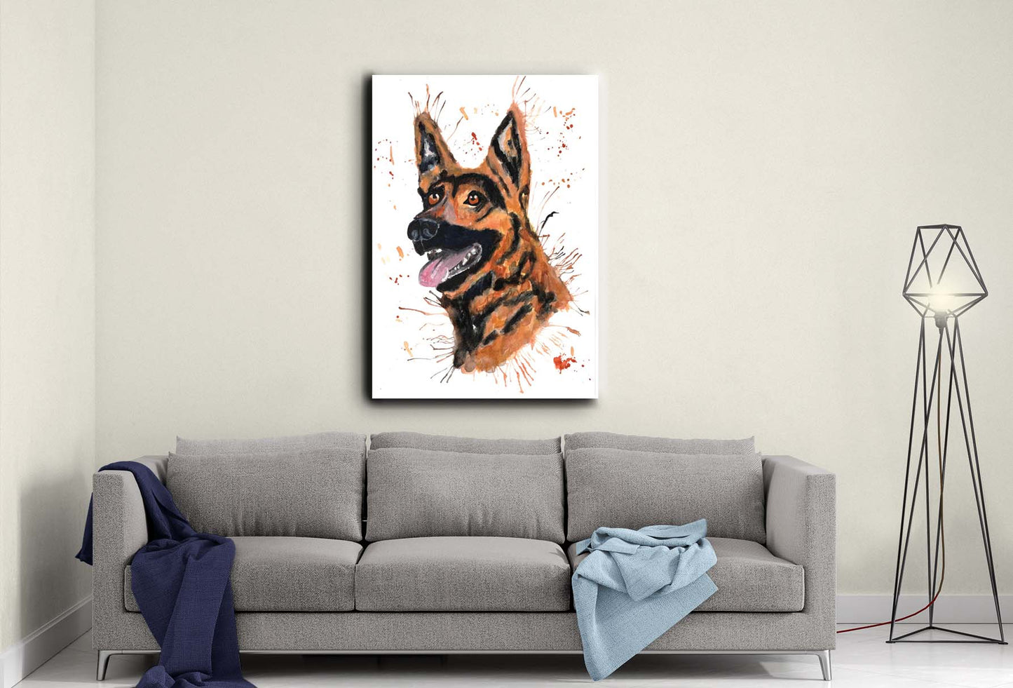 GSD- German Shepherd Dog canvas- Ready to hang