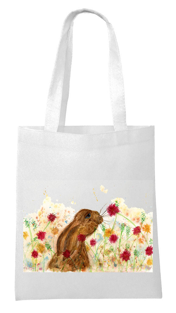 Meadow hare / rabbit Tote shopping bag