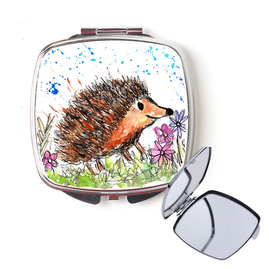 Hedgehog compact mirror