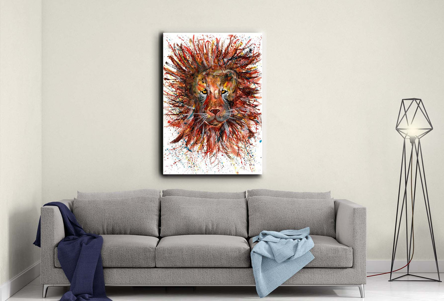 Larris lion canvas- Ready to hang