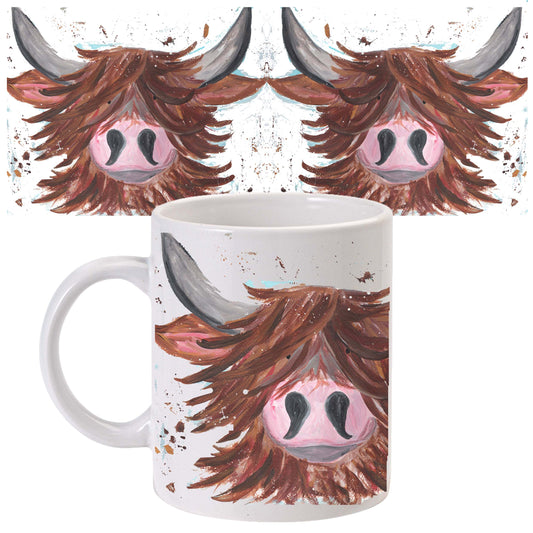 Highland cow 'Maggie Moo' mug