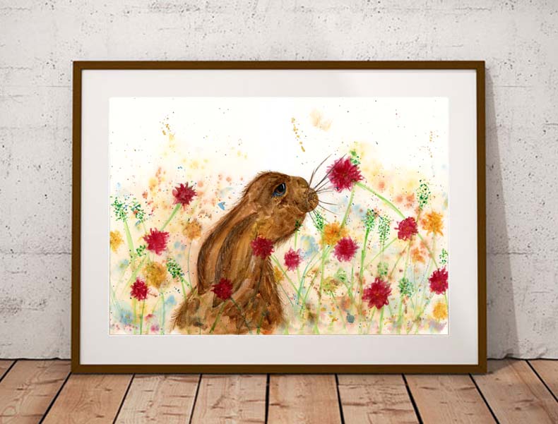 Meadow hare fine art print