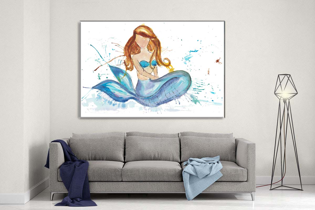 Mermaid canvas- Ready to hang