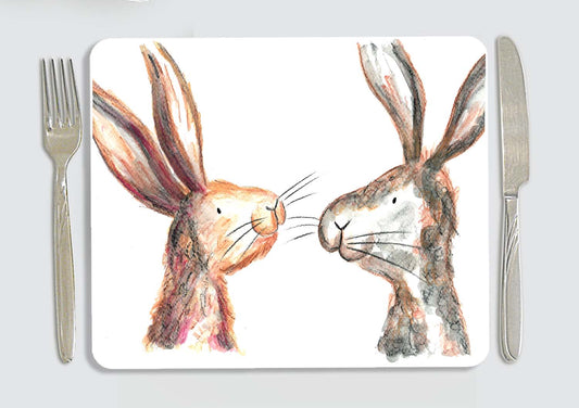 Mia and Oscar rabbits placemat