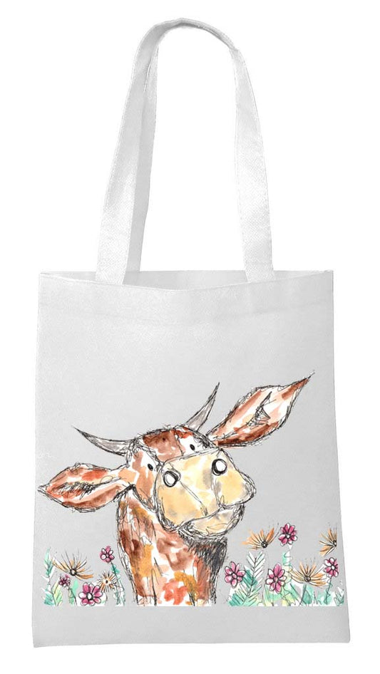 Mooster cow tote shopping bag