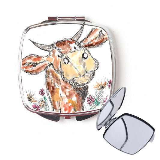 'Mooster' Cow compact mirror