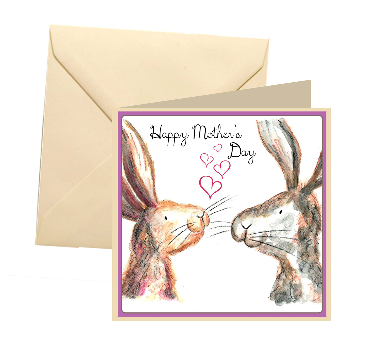Rabbit Mothers Day card