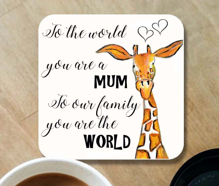 Mum giraffe coaster
