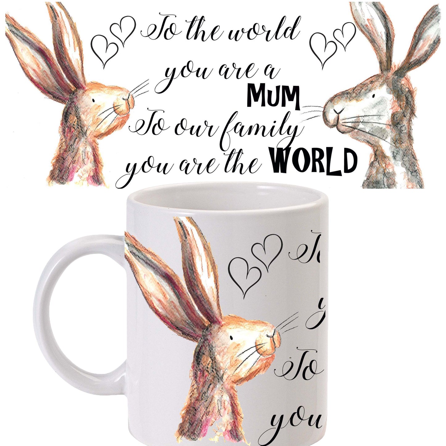 Mum rabbit mug