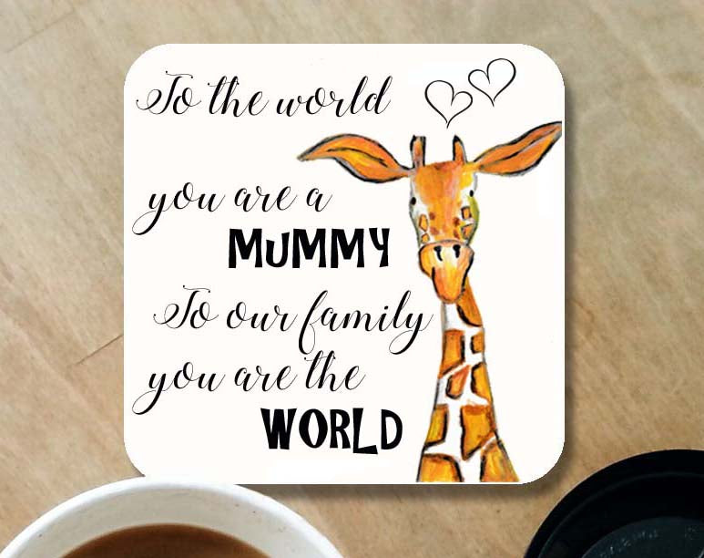 Mummy giraffe coaster