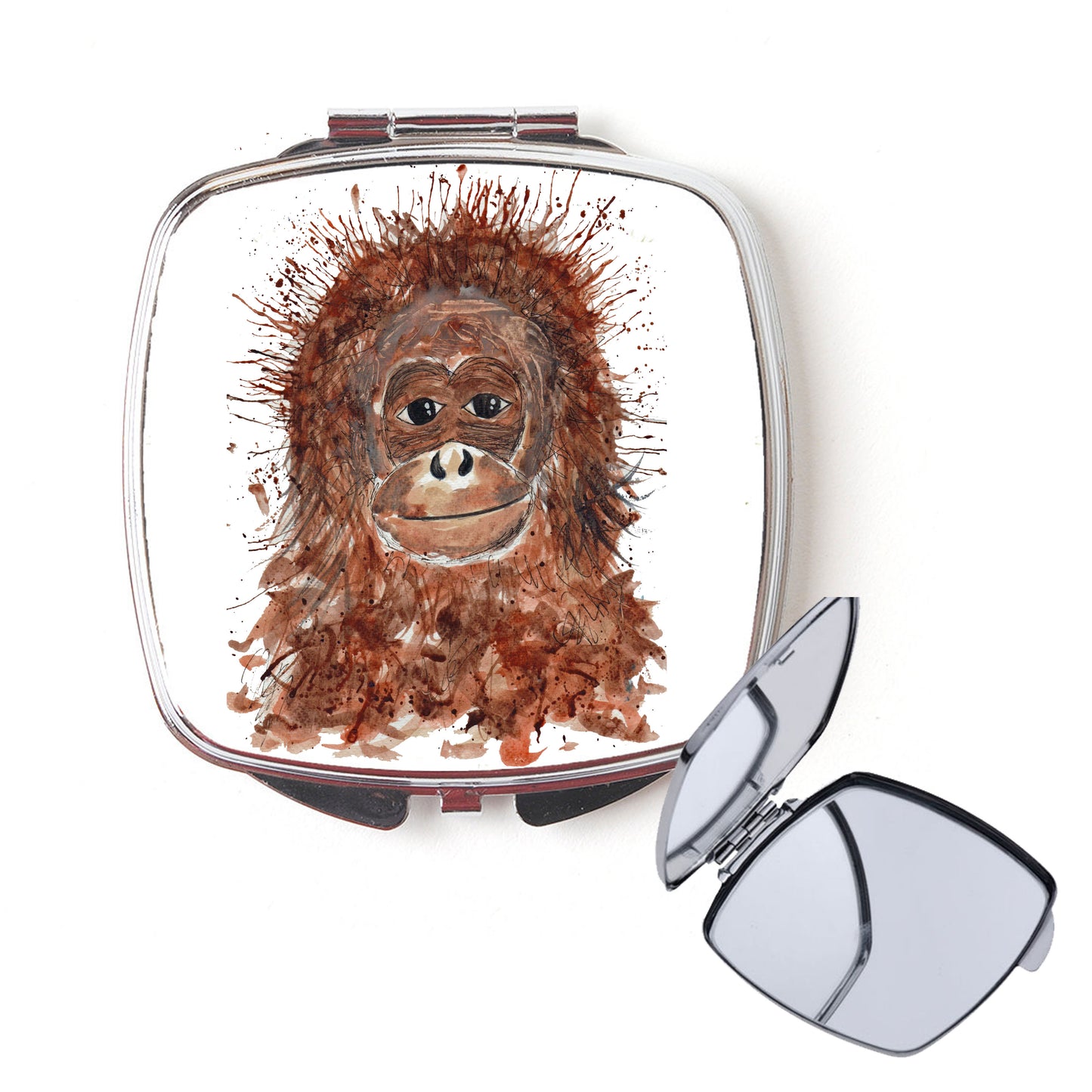 Orangutan compact mirror