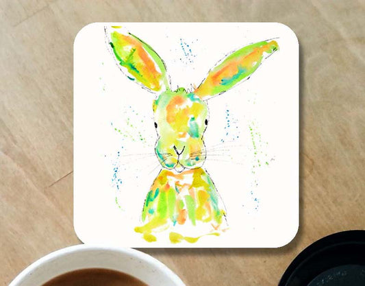 Colourful rabbit coaster