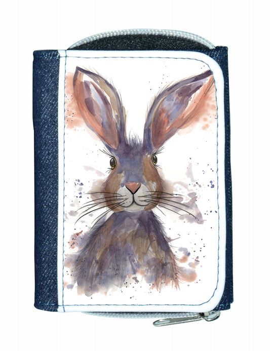 nutmeg rabbit denim purse