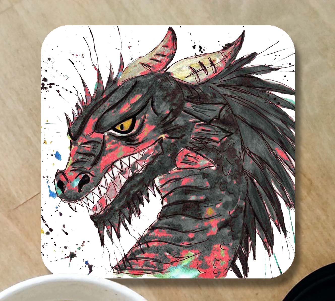 Red and black dragon coaster