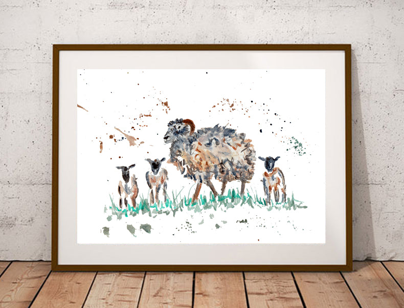 Sheep flock fine art print