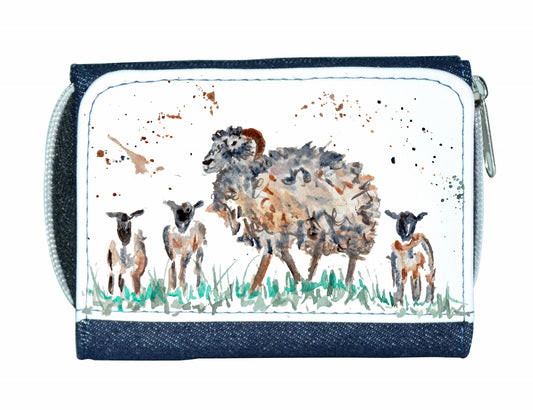 Sheep denim purse