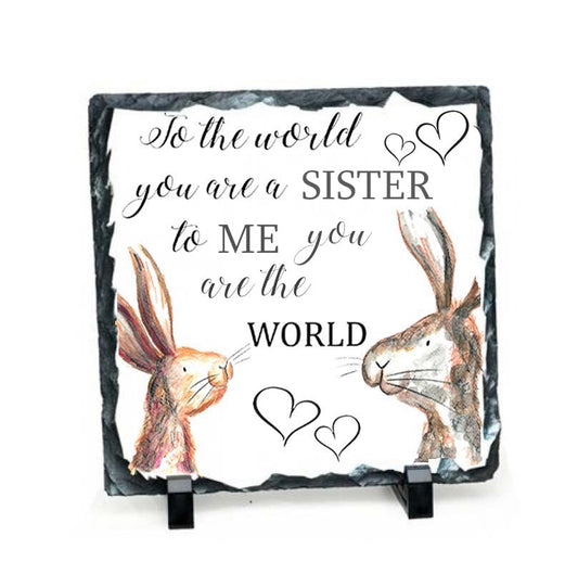 Sister slate plaque