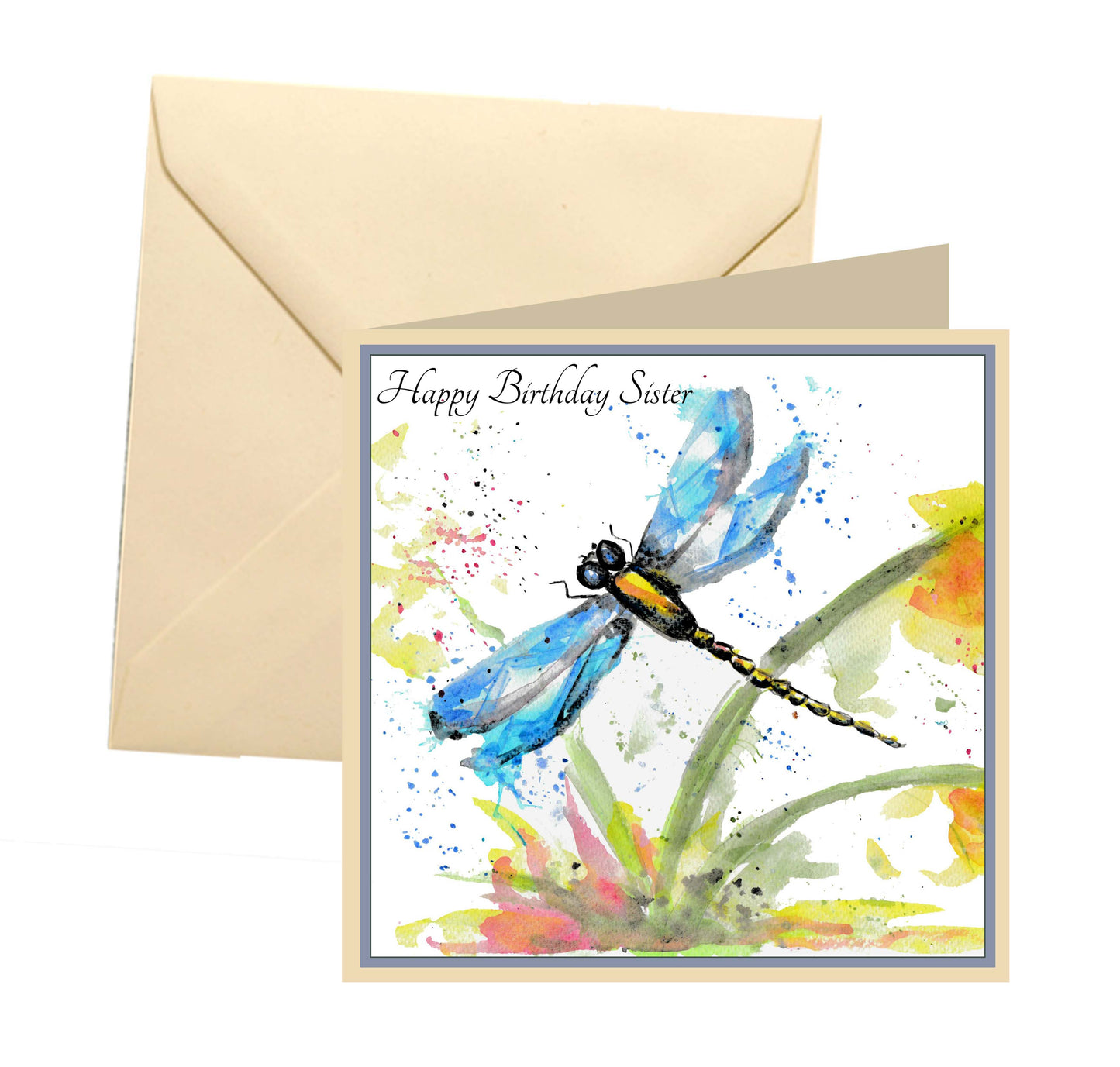 Sister dragonfly birthday card