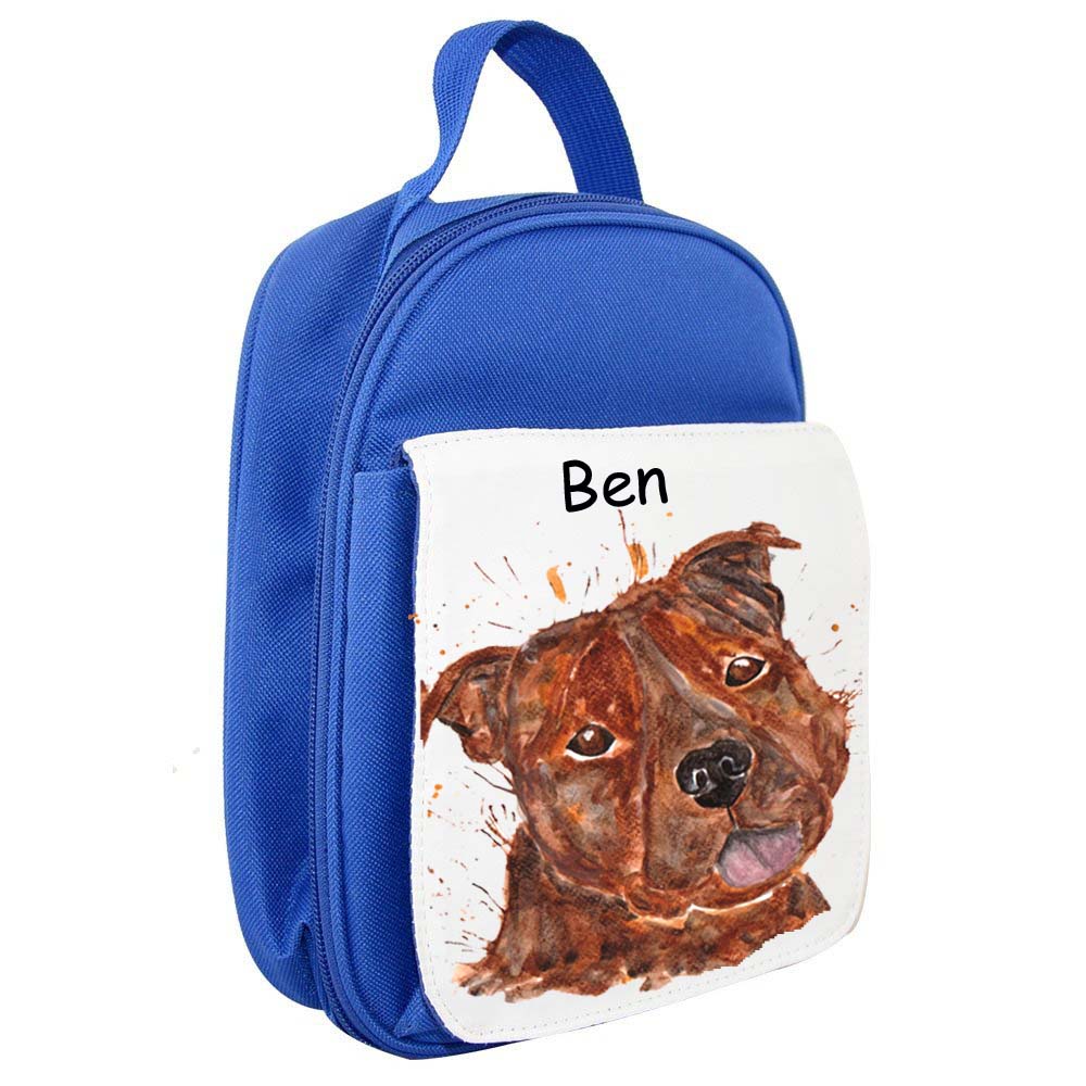 Staffy ' Staffordshire bull terrier' children's lunch bag