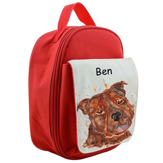 Staffy ' Staffordshire bull terrier' children's lunch bag