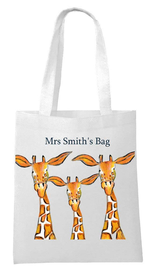 Teacher giraffes Tote shopping bag
