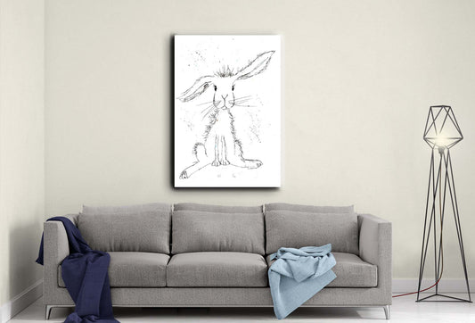 Talulah rabbit canvas- Ready to hang