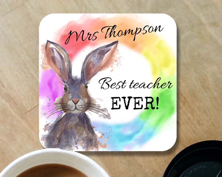 Teacher Nutmeg coaster - personalised