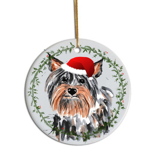 Yorkshire terrier Christmas tree decoration