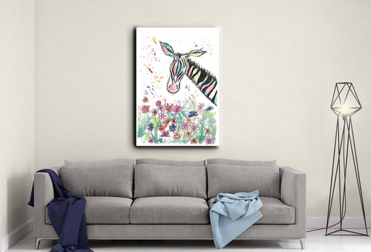 Zebra canvas- Ready to hang