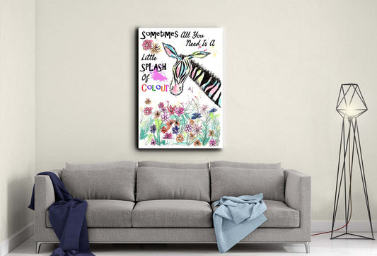 Zebra quote canvas- Ready to hang
